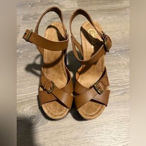Candie's Brown Strappy Sandals